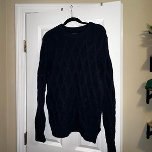 Abercrombie & Fitch Navy Blue Knit Sweater